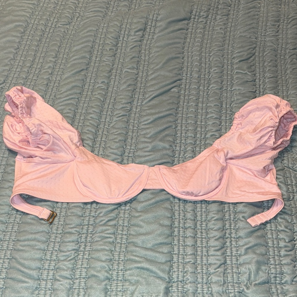 Pink Ruffled Underwire bikini top